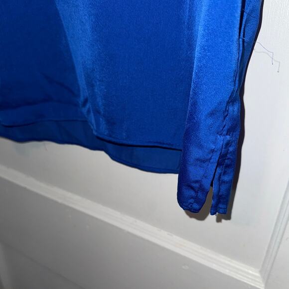 New Vince Camuto Puff Short Sleeve Blouse Sapphire Blue size S - Picture 4 of 8